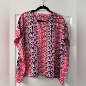 Simply Southern Drape Blouse with a Scallop Design